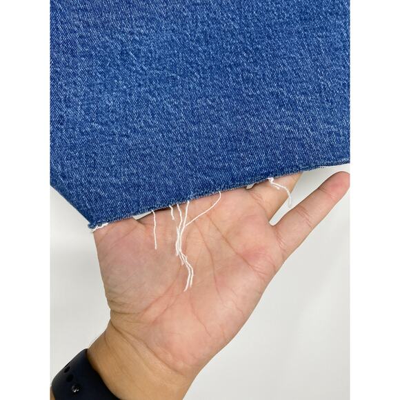 Levi's 501 Blue Denim Button Fly High Rise Cut Off Jean Shorts NEW 20W - Picture 4 of 12